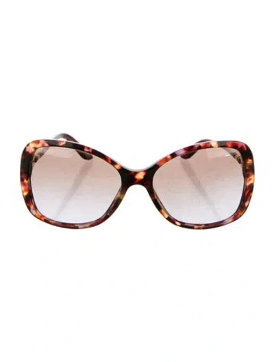 Pre-owned Versace Oversize Gradient Sunglasses In Brown