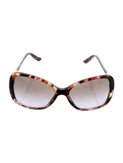 Pre-owned Versace Oversize Gradient Sunglasses In Brown