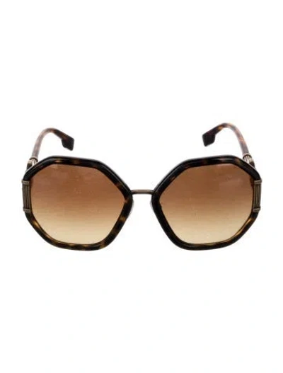 Pre-owned Versace Oversize Gradient Sunglasses In Brown