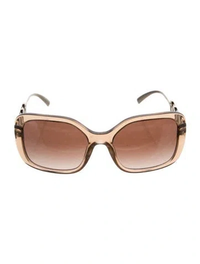 Pre-owned Versace Oversize Gradient Sunglasses In Gold