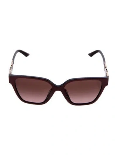 Pre-owned Versace Oversize Gradient Sunglasses In Pink