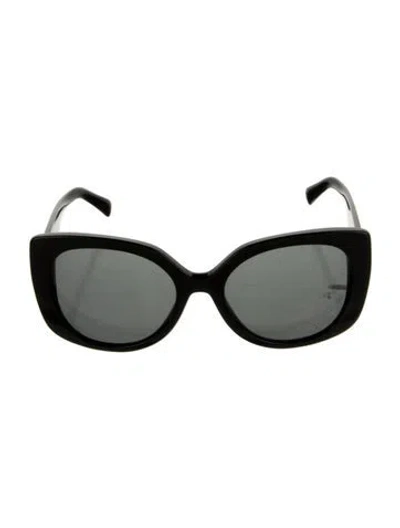 Pre-owned Versace Oversize Tinted Sunglasses In Black