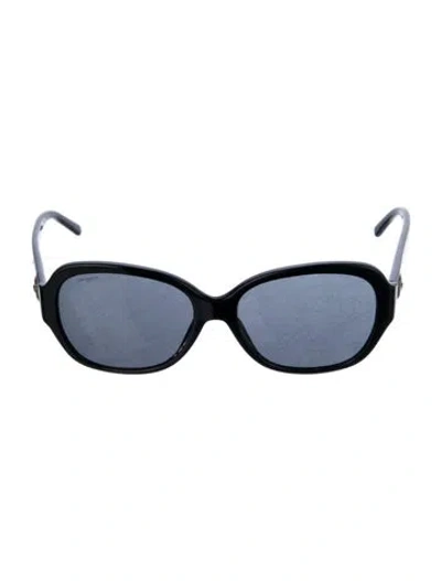Pre-owned Versace Oversize Tinted Sunglasses In Black