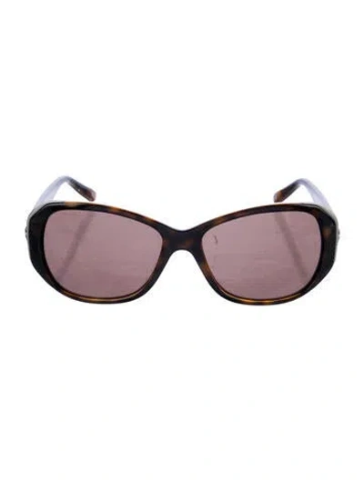 Pre-owned Versace Oversize Tinted Sunglasses In Brown