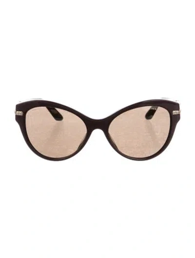 Pre-owned Versace Oversize Tinted Sunglasses In Burgundy