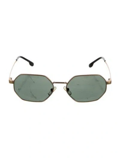 Pre-owned Versace Oversize Tinted Sunglasses In Gold