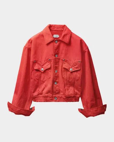 VERSACE OVERSIZED BLOUSON DENIM JACKET