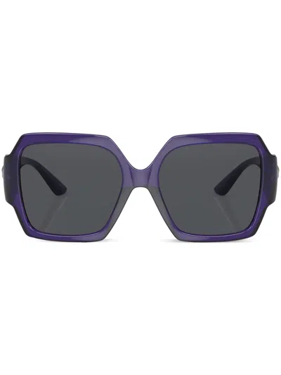 Versace Sonnenbrille Im Oversized-look In Purple