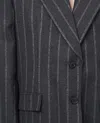 Versace Wool Pinstripe Blazer In Grey
