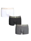 Versace Set Of Three Cotton Boxers In Multicolor