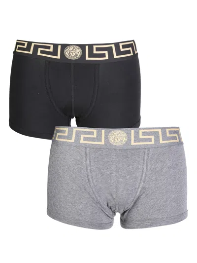 Versace Pack Of Two Boxer Shorts With Greek
