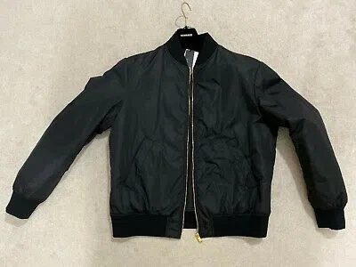 Pre-owned Versace Padded Bomber Jacket Black All Sizes S M L Xl Rrp £940