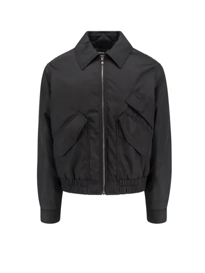 Versace Padded Jacket With Iconic Print On The Back This Product Contains Econyl In Black