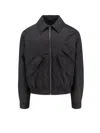 Versace Padded Jacket With Iconic Print On The Back This Product Contains Econyl In Black