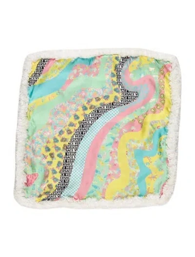 Pre-owned Versace Pair Of Throw Pillow In Blue