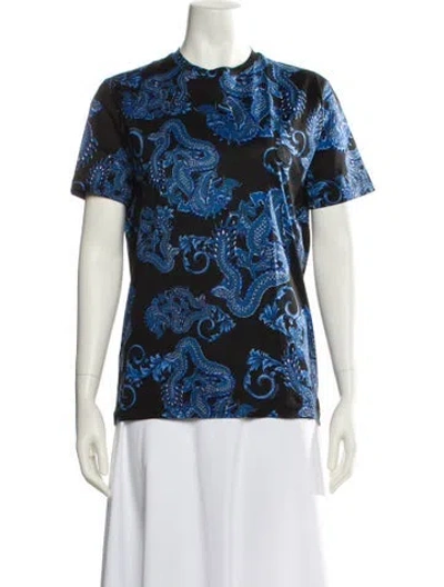 Pre-owned Versace Paisley Print Crew Neck T-shirt In Multi