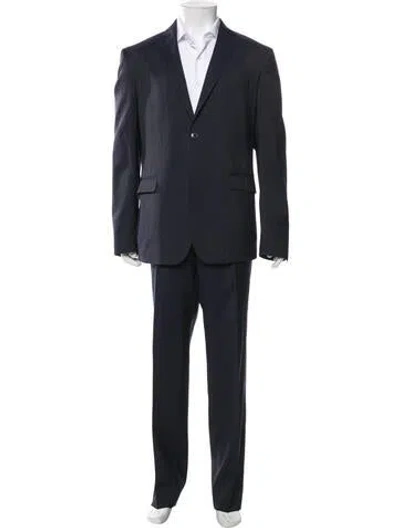 Pre-owned Versace Paisley Print Two-piece Suit In Blue
