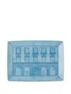 Versace Palazzo Architectural-print Rectangular Plate In Blue