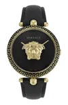 Versace Palazzo Empire Leather Watch In Multi
