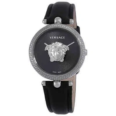 Pre-owned Versace Palazzo Empire Quartz Black Dial Ladies Watch Vecq01020