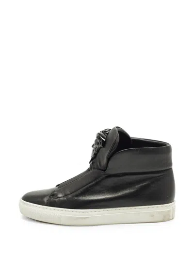 Pre-owned Versace Palazzo Medusa Hight-top Sneakers In Black