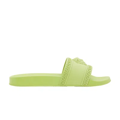 Pre-owned Versace Palazzo Medusa Pool Slide 'citron' | Green | Men's Size 42.5