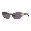 Versace Pale Gold Violet Butterfly Ladies Sunglasses 0ve2205 12521a 67