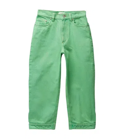 Versace Pale Green Straight Regular Jeans In Multi