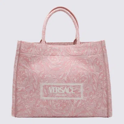 Versace Pale Pink Athena Barocco Tote Bag
