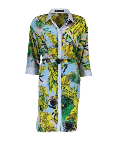 Versace Palm Print Dress