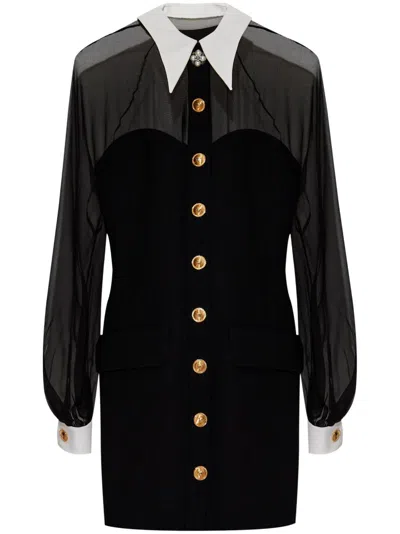 VERSACE PANELLED BUSTIER MINI DRESS
