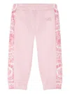 Versace Panelled Print Joggers In Pink