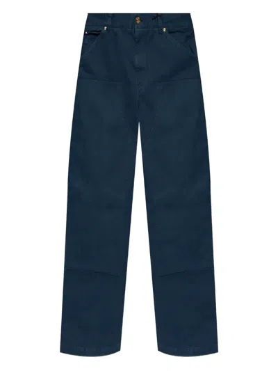 Versace Panelled Trousers In Blue