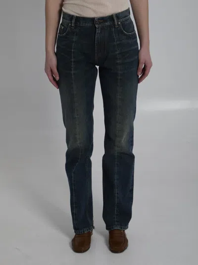 Versace Pant Denim Non Stretch Dirty Wash In Blue