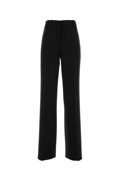 Versace Evening Pant Responsible Stretch Wool Tailoring In Black