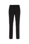 Versace Pantalone In Misto Lana Nera Uomo