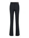 Versace Icons Embellished Wool-blend Flared Pants In Black