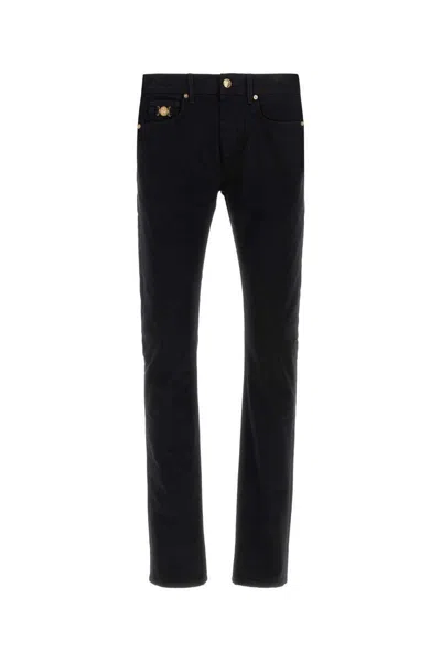 Versace Medusa Biggie Slim-fit Jeans In Black