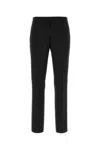 Versace Pantalone In Misto Lana Nera Uomo In Blue