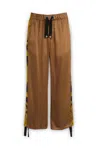 Versace Black Jogger Pants With Drawstring And Barocco Bands In 5b000
