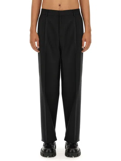 Versace Wool Pants In Black