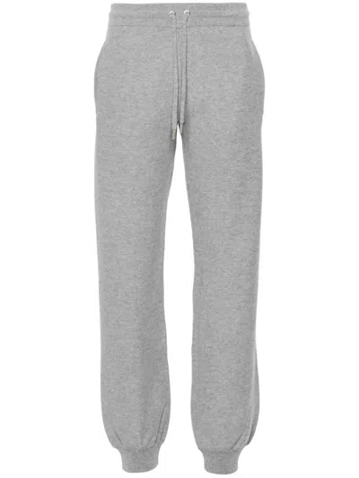 Versace Drawstring Knitted Track Pants In Grigio