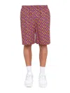 Versace Printed Shorts Featuring Elastic Waistband In Multicolour