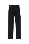 Versace Carpenter Logo-patch Straight-leg Trousers In Black