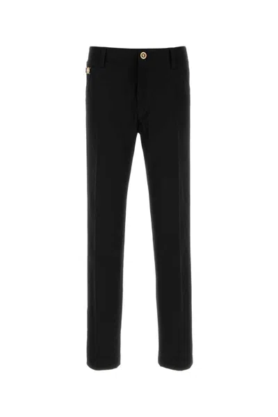 Versace Informal Pant Cotton Gabardine Fabric In Black