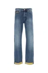 Versace Stretch Denim Jeans With Back Pockets In Blue