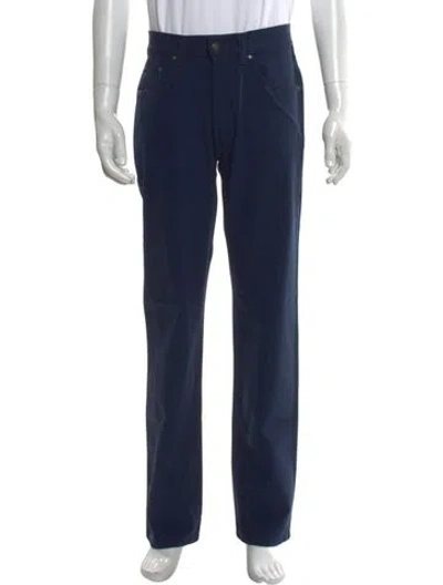 Pre-owned Versace Pants In Blue