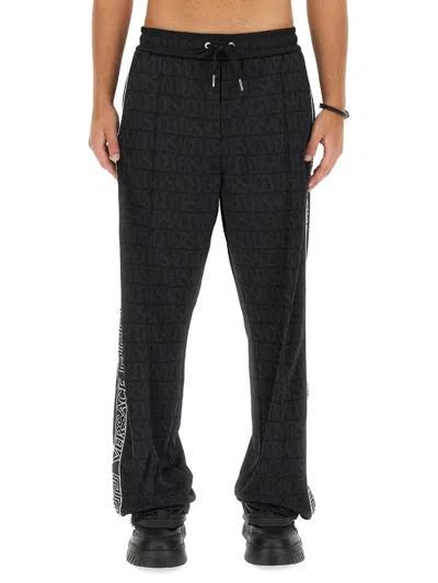 Versace Pants In Cotton In Black