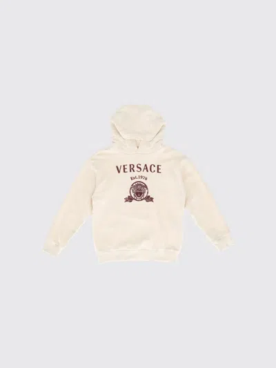 Versace Pants Kids Color Cream In Neutral
