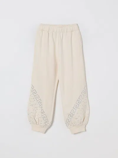 Versace Pants  Kids Color Yellow Cream In Neutral